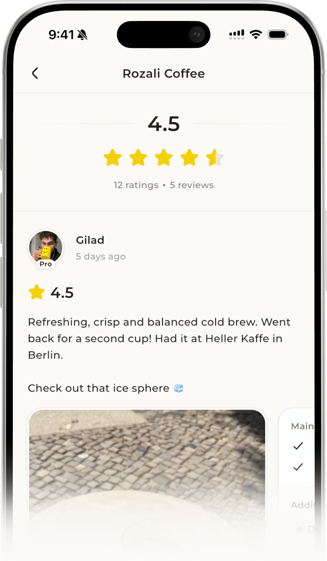 Roaster reviews mockup