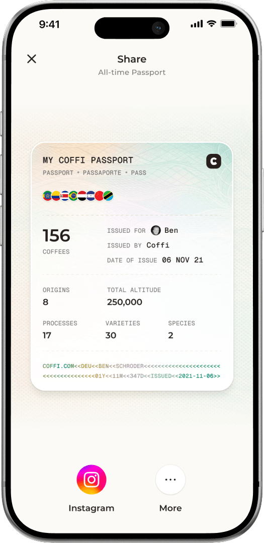 Passport sharing mockup
